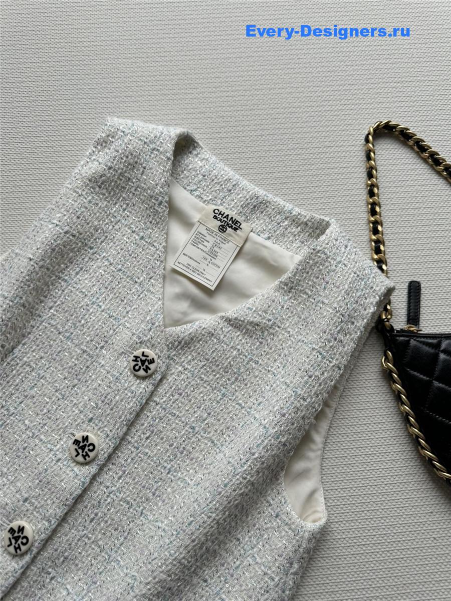 Ch**el button front blazer vest