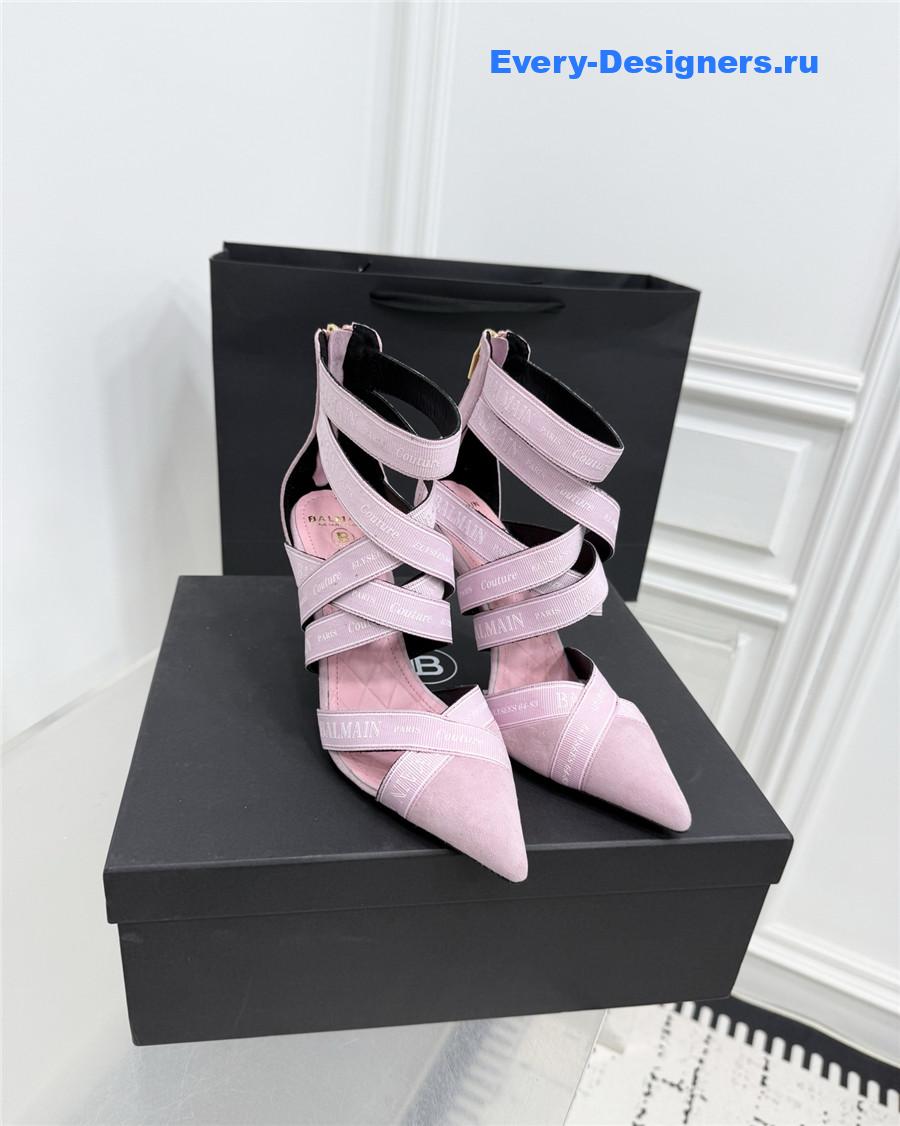 Balmain Pink Ribbon Pumps