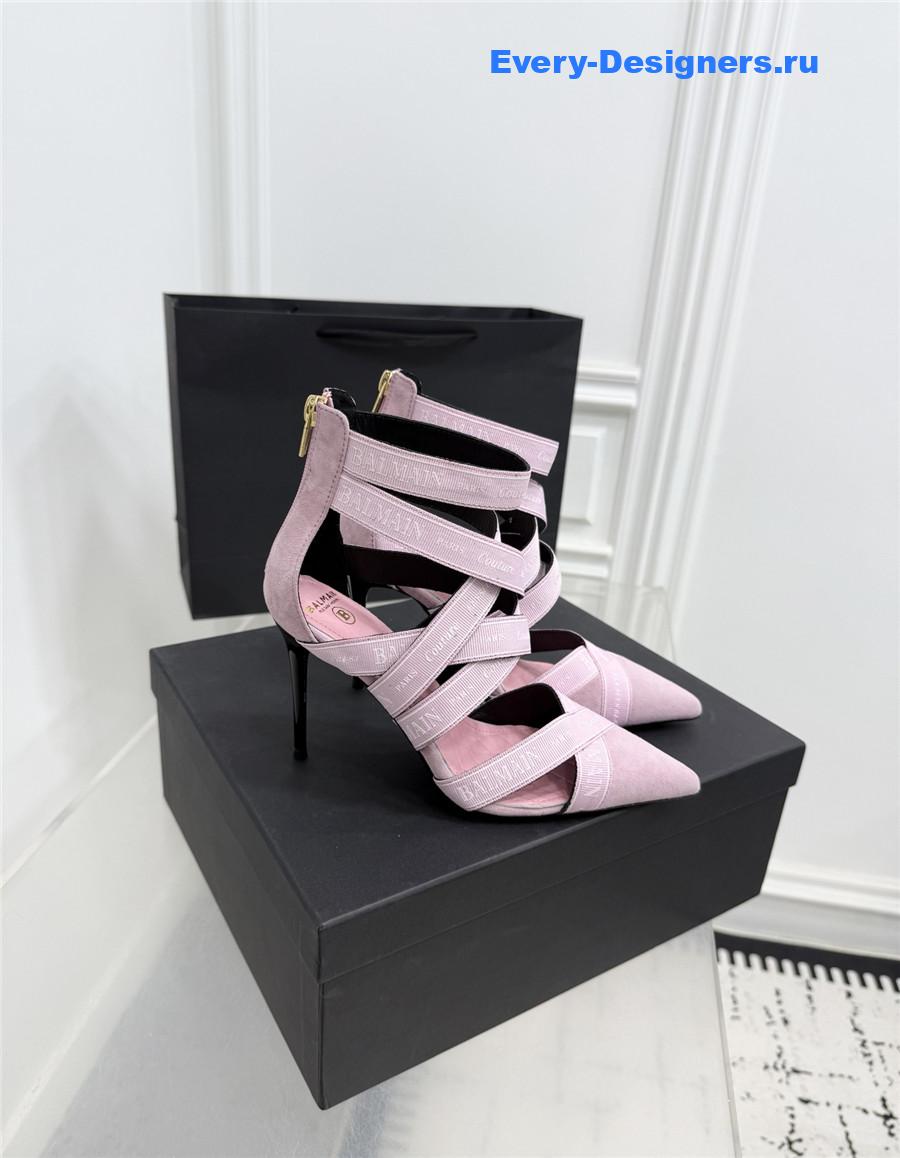 Balmain Pink Ribbon Pumps