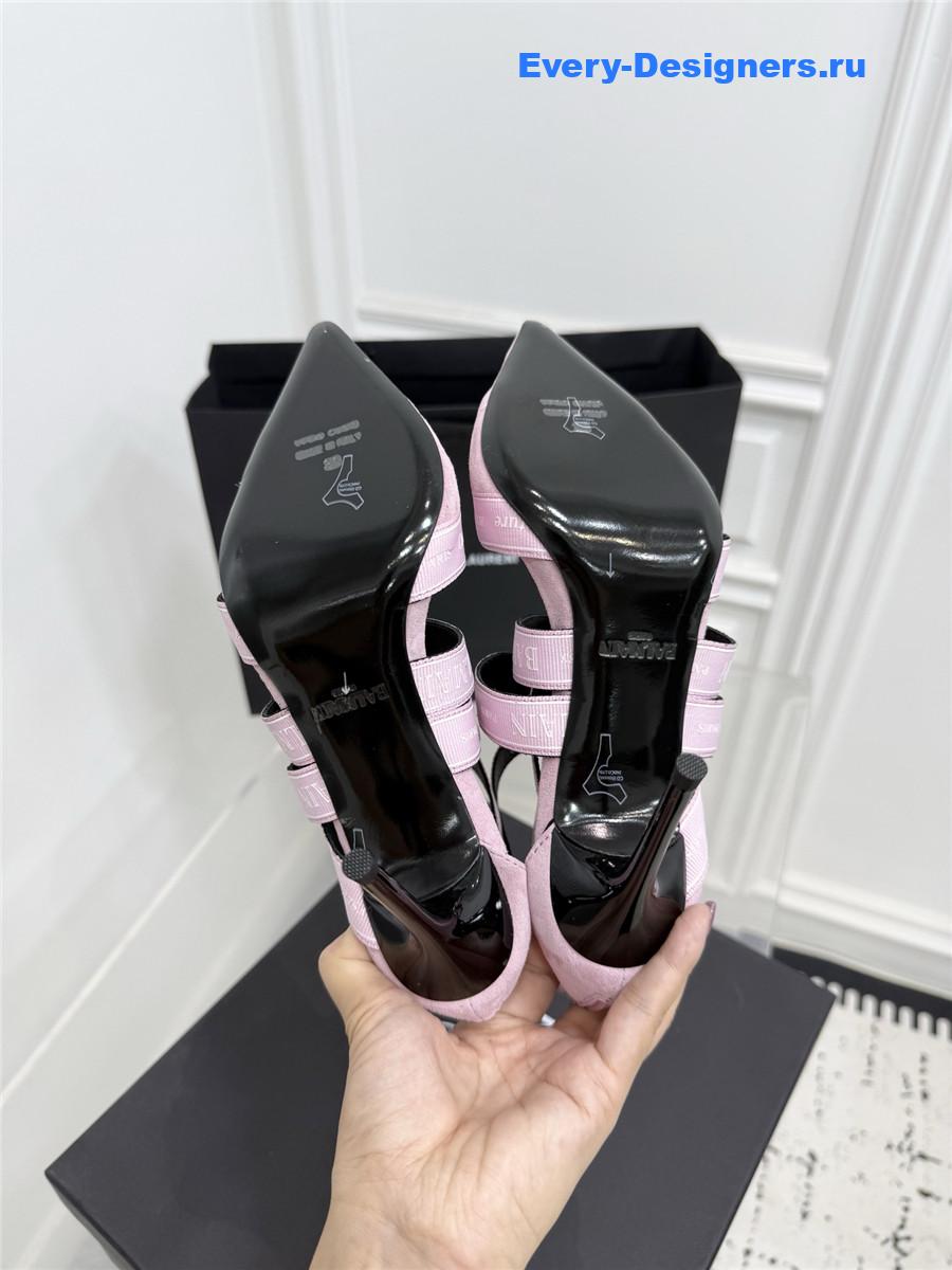 Balmain Pink Ribbon Pumps