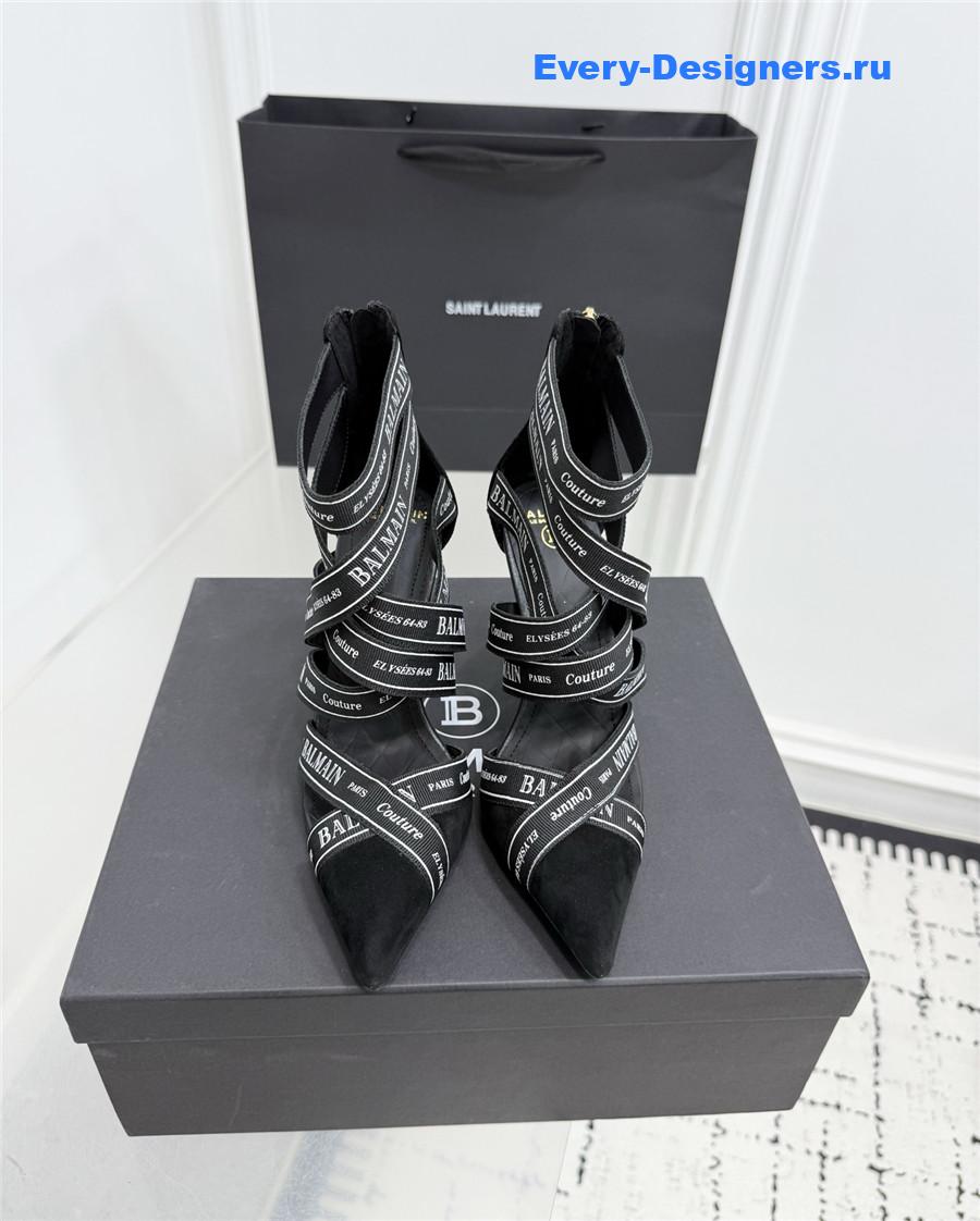 Balmain Black Ribbon Pumps