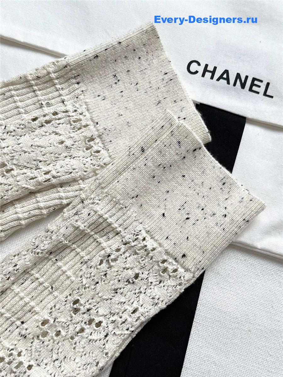 Ch**el white sequin cardigan