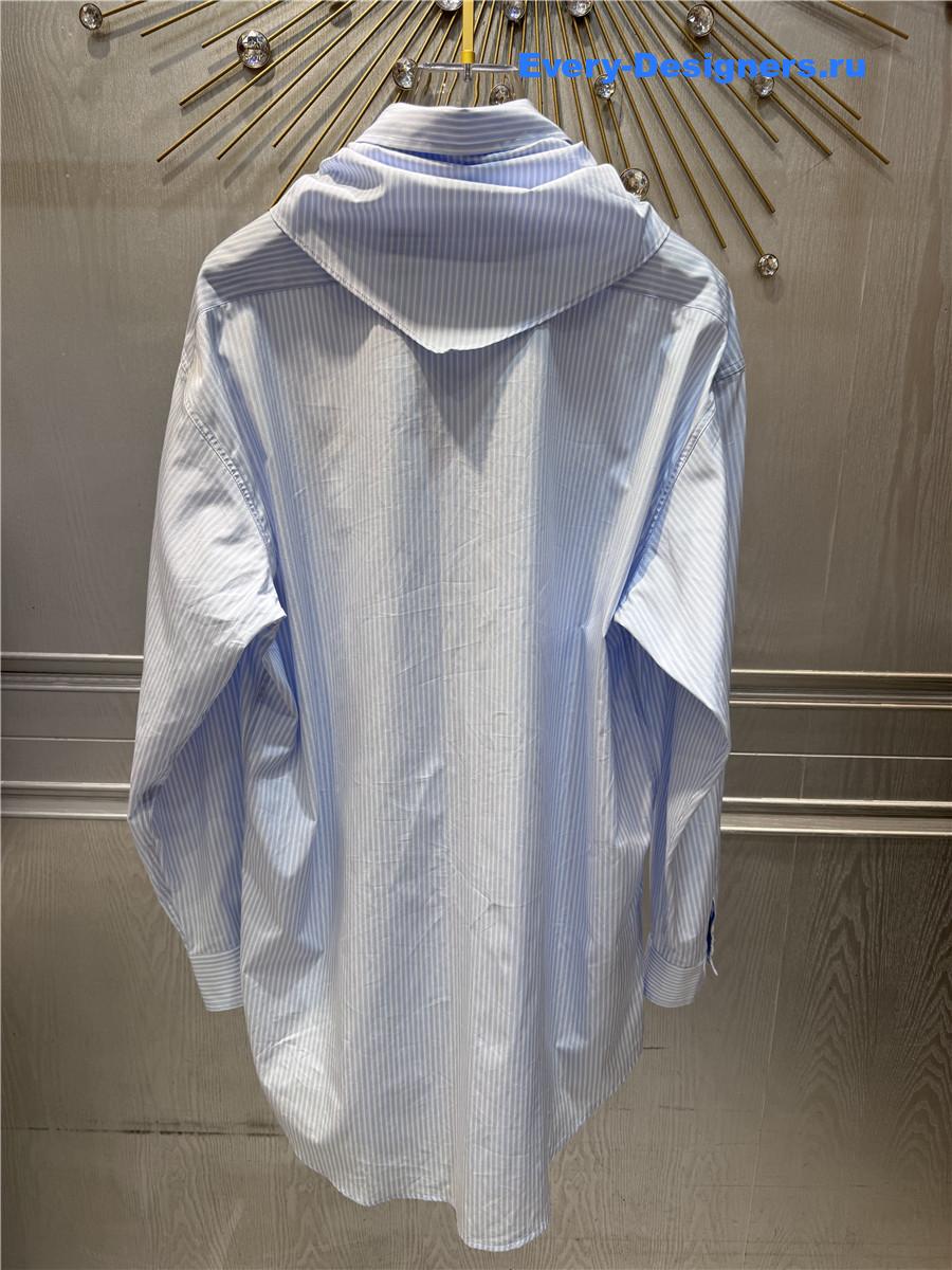 Miu Miu Striped Shirt with Scarf