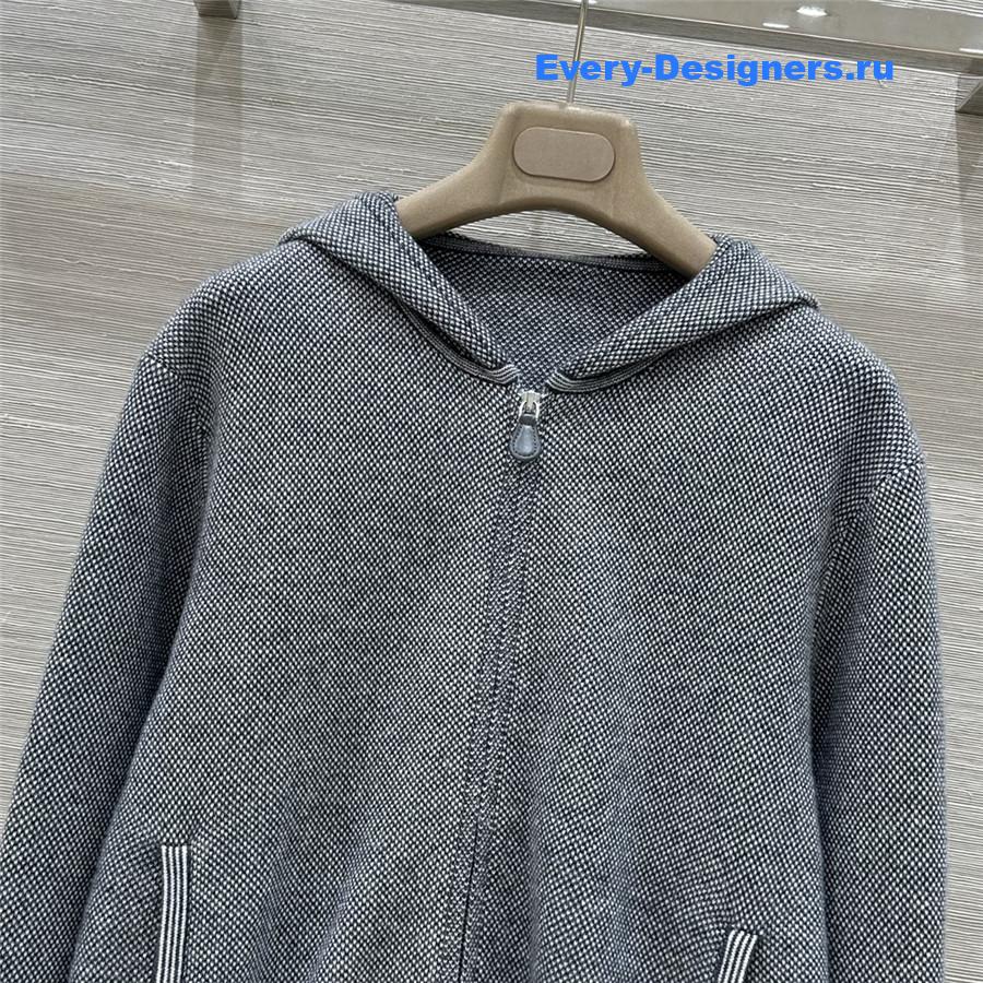 L0r0 P1ana grey cashmere hooded suit