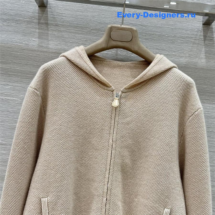 L0r0 P1ana beige cashmere hooded suit