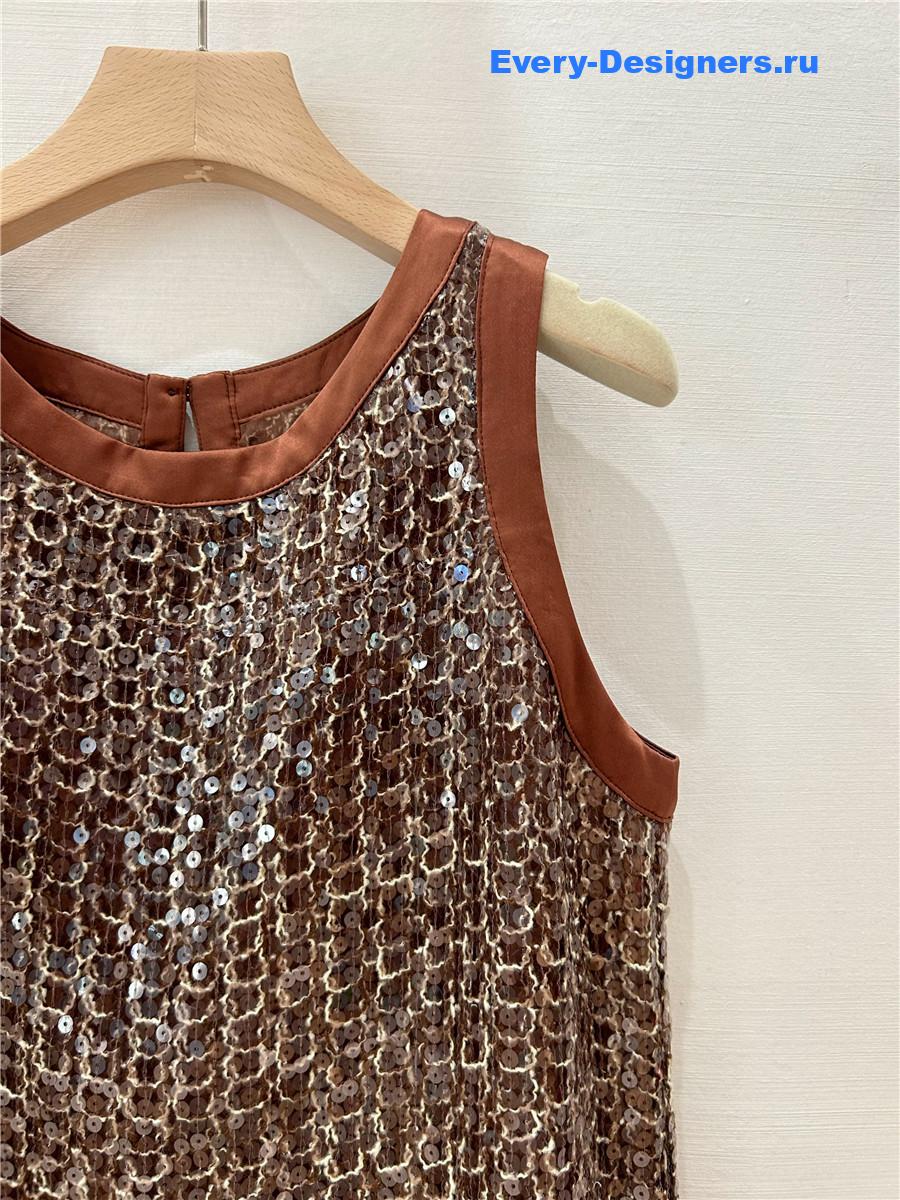 BC Silk Organza Sequin Vest Top