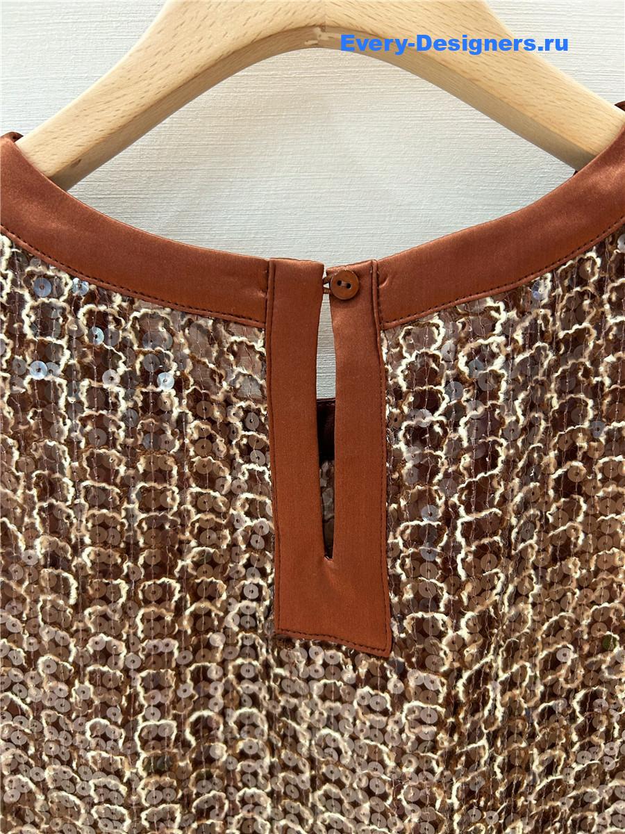 BC Silk Organza Sequin Vest Top