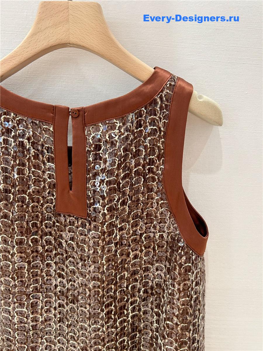 BC Silk Organza Sequin Vest Top