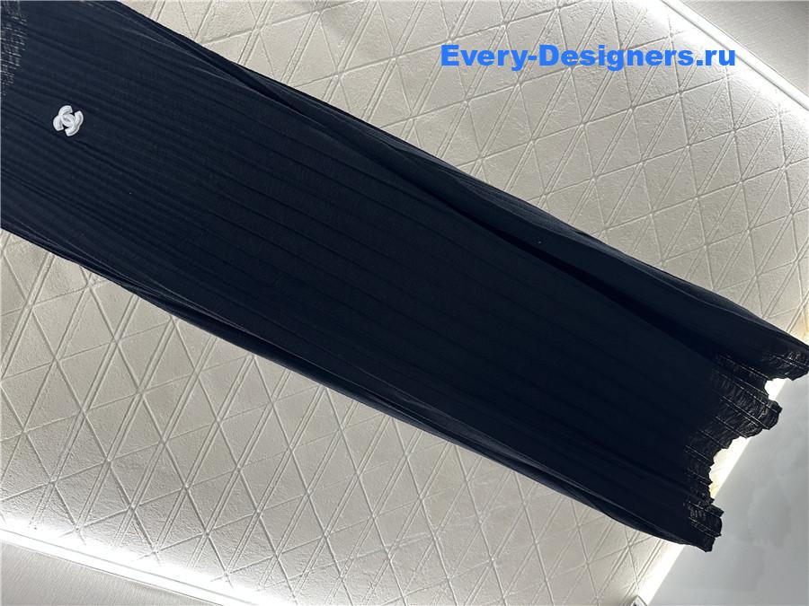 Ch**el black knitted halterneck dress