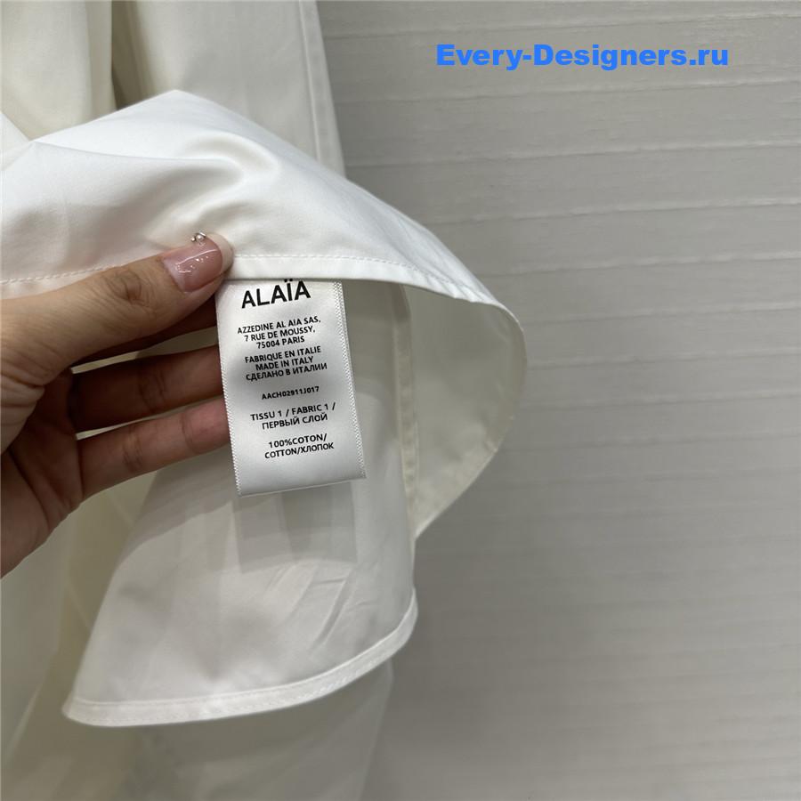 Alaïa White Asymmetric Mini Dress