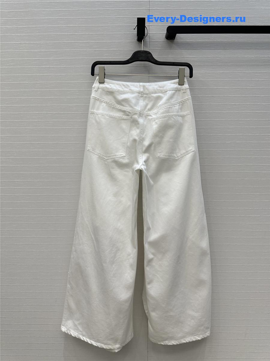 ALAIA Ruffle Slit Jeans