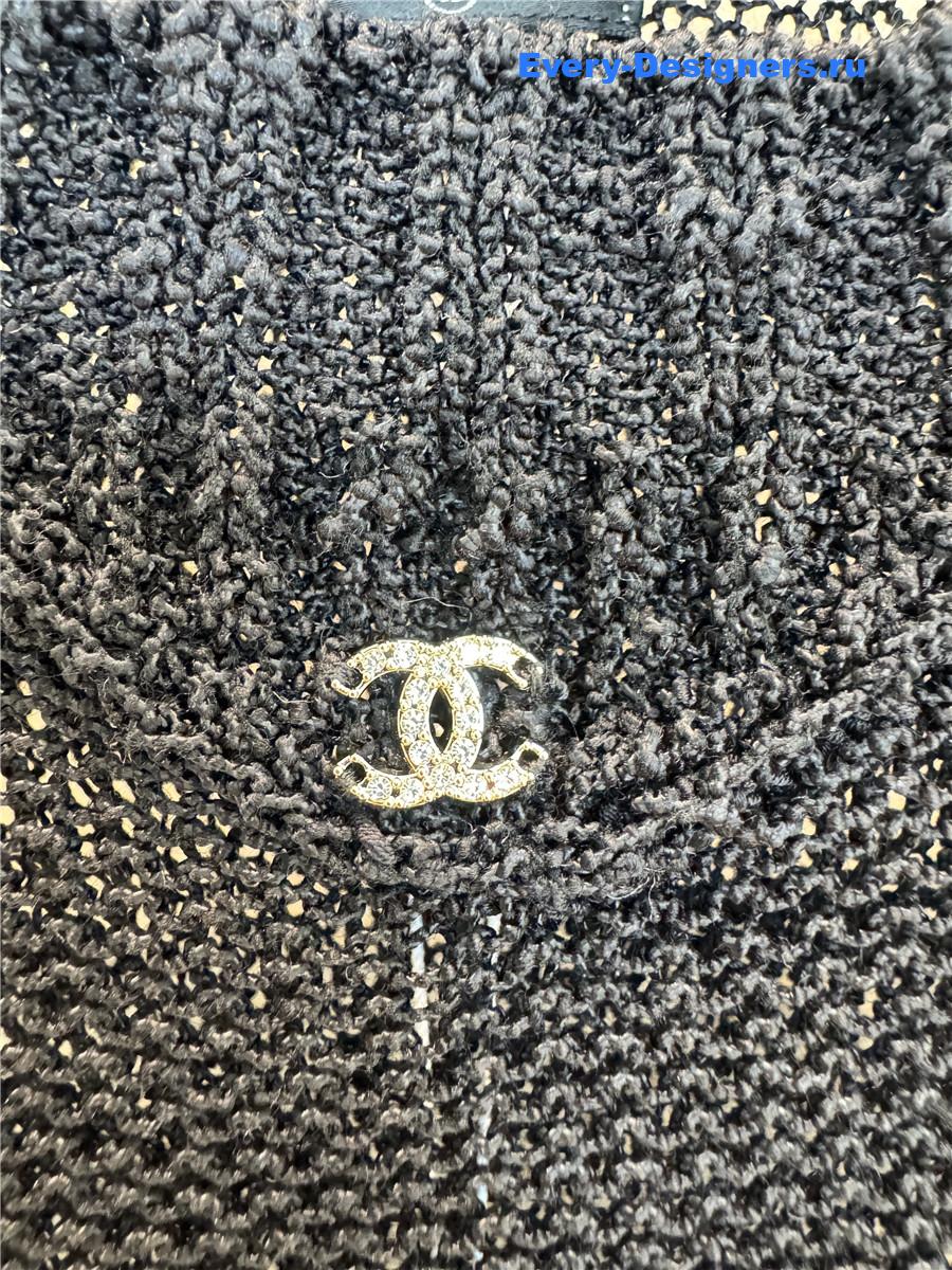 Ch**el gold yarn striped dress