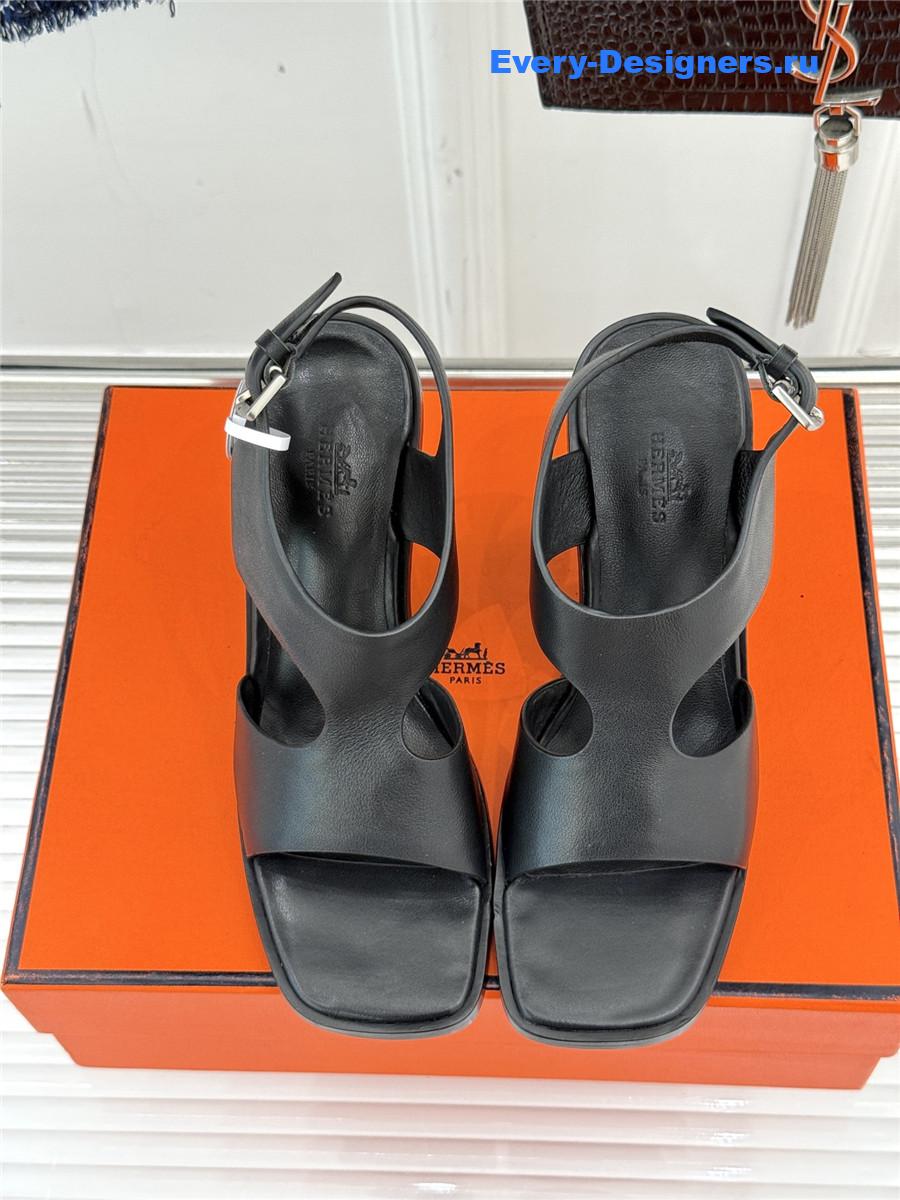 H**me5 kalya 100 black leather sandals