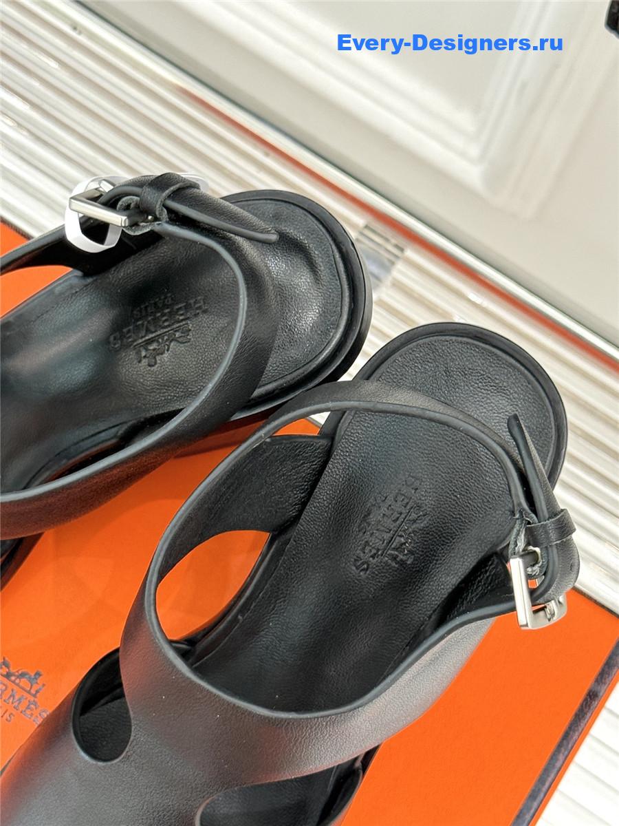 H**me5 kalya 100 black leather sandals