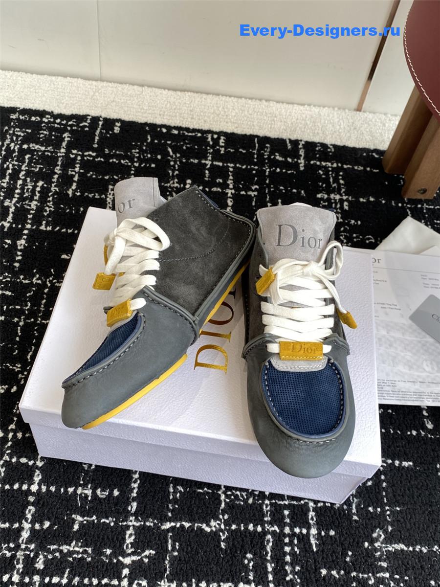 D10r roadie green & blue high top sneaker