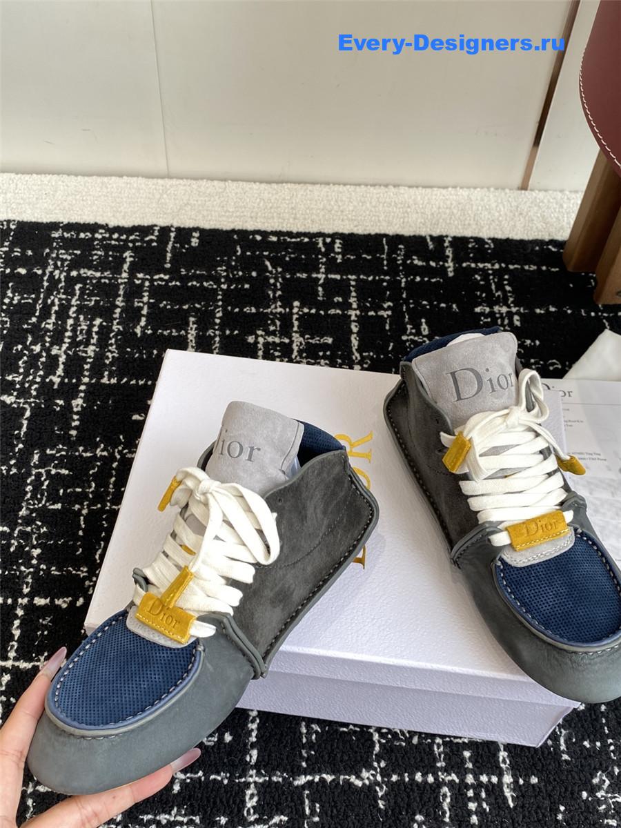 D10r roadie green & blue high top sneaker