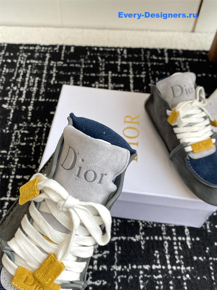 D10r roadie green & blue high top sneaker