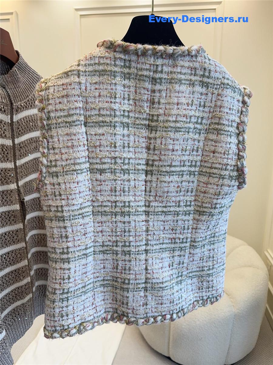 Ch**el tweed vest coat