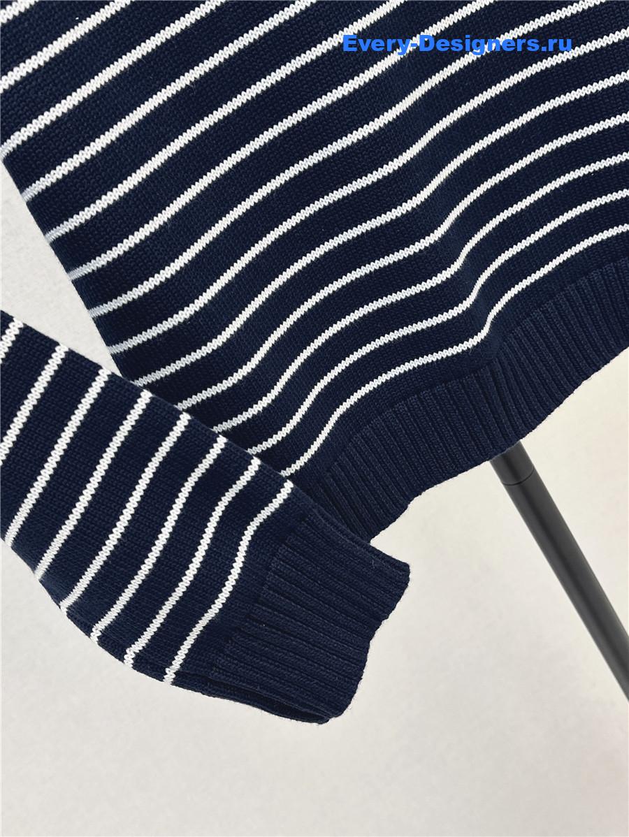 Miu Miu blue white cashmere sweater