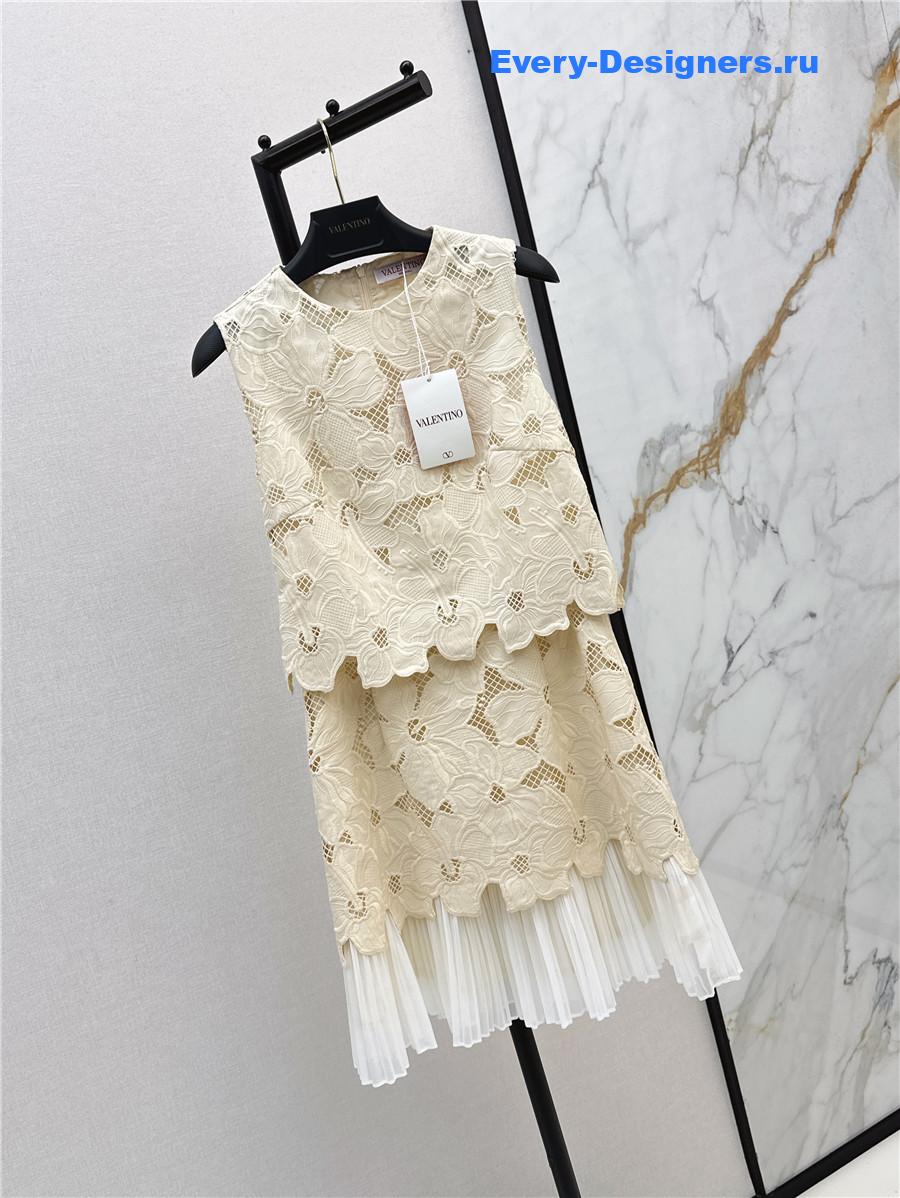 Va1e*ntin0 floral embroidered vest dress