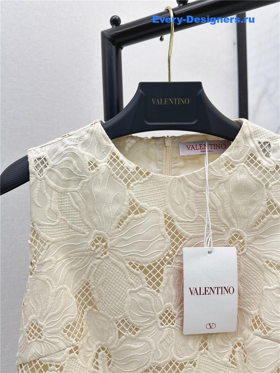 Va1e*ntin0 floral embroidered vest dress