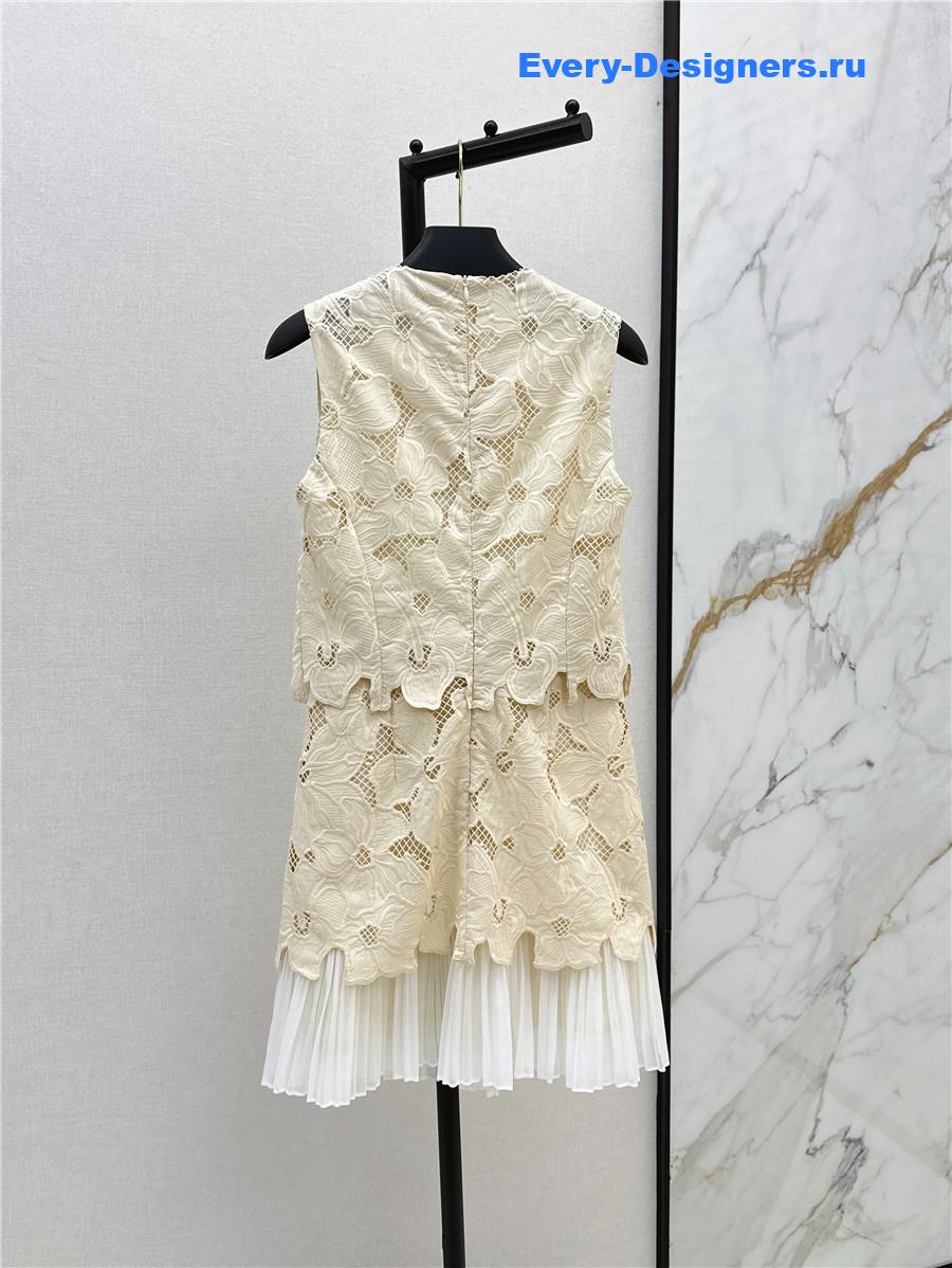 Va1e*ntin0 floral embroidered vest dress