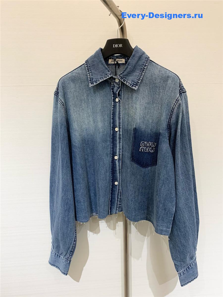 Miu Miu Cropped Shirt Jacket