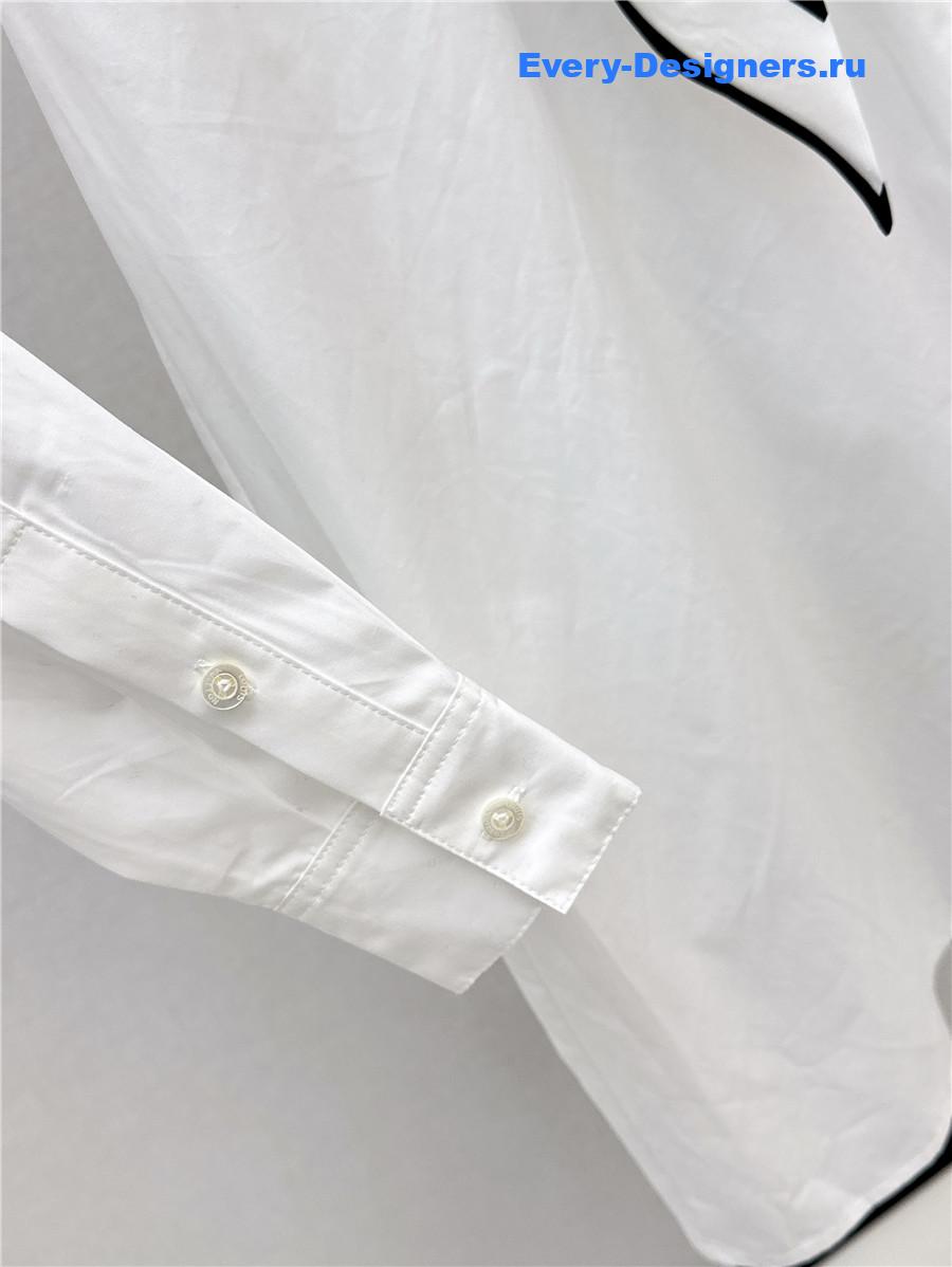 l0vis Vvtt0n monogram scarf shirt dress