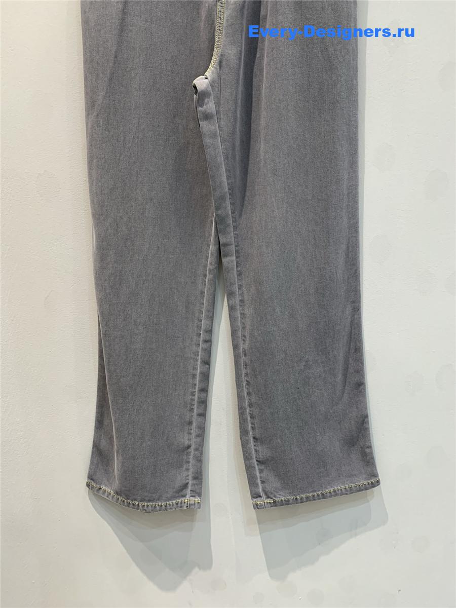 Miu Miu Grey Wide-Leg Jeans