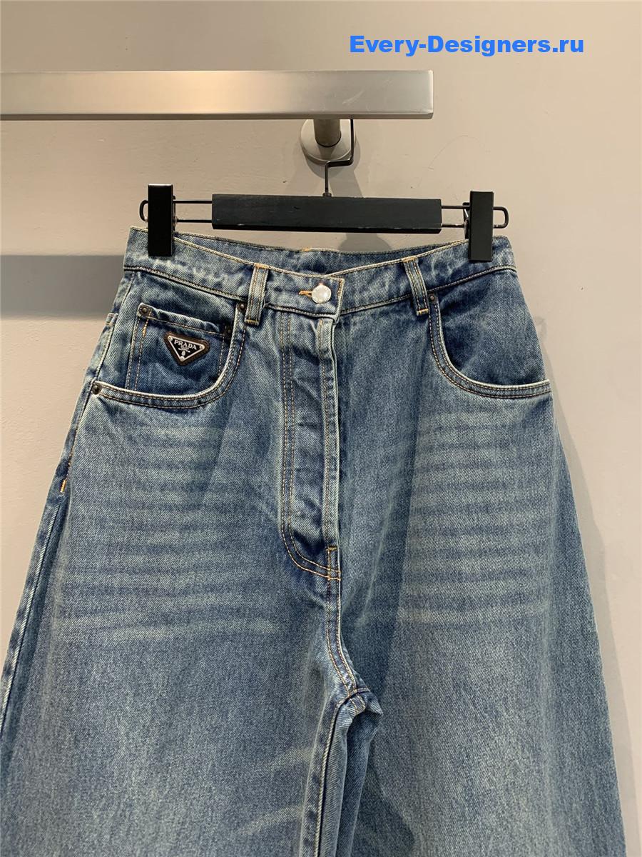 Pra*a blue wide leg jeans