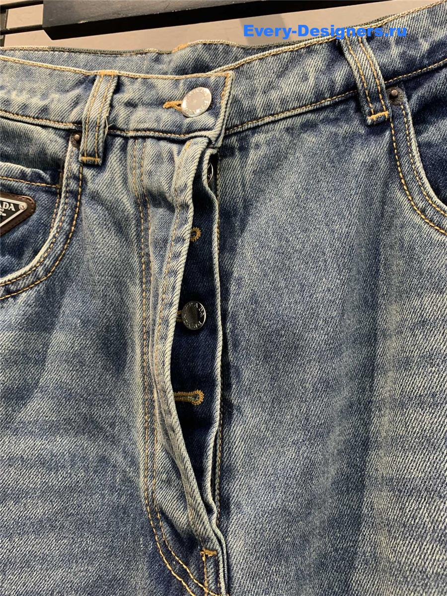 Pra*a blue wide leg jeans