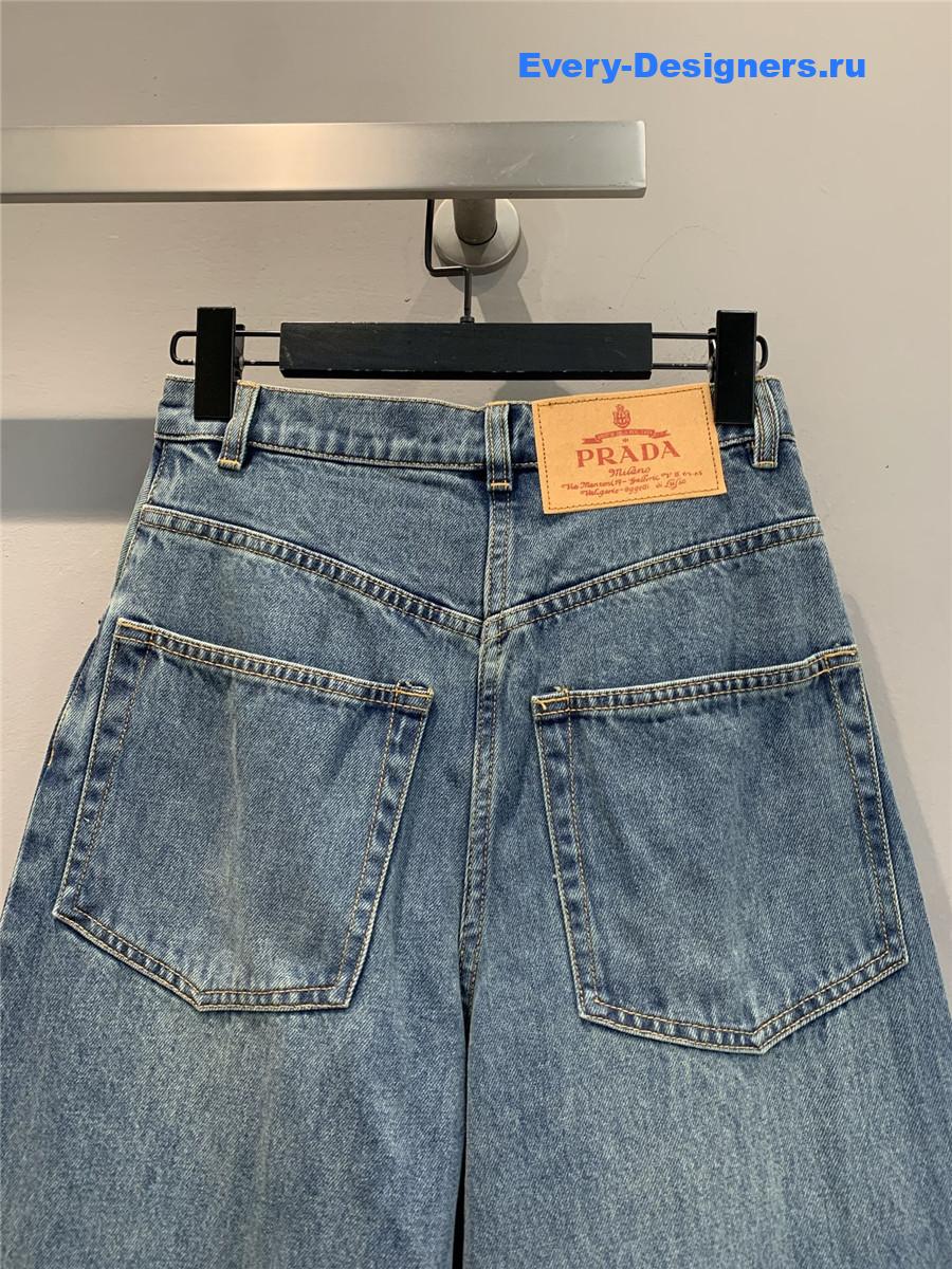 Pra*a blue wide leg jeans