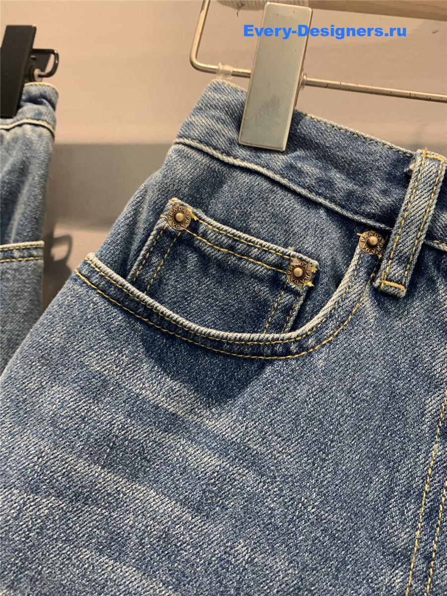 Pra*a sky blue denim shorts