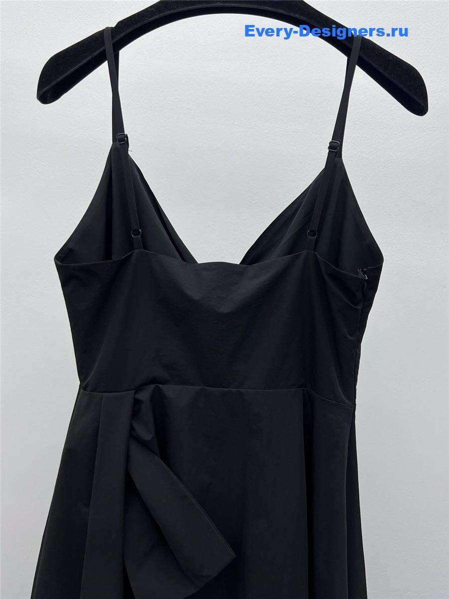 D10r black wrap midi dress
