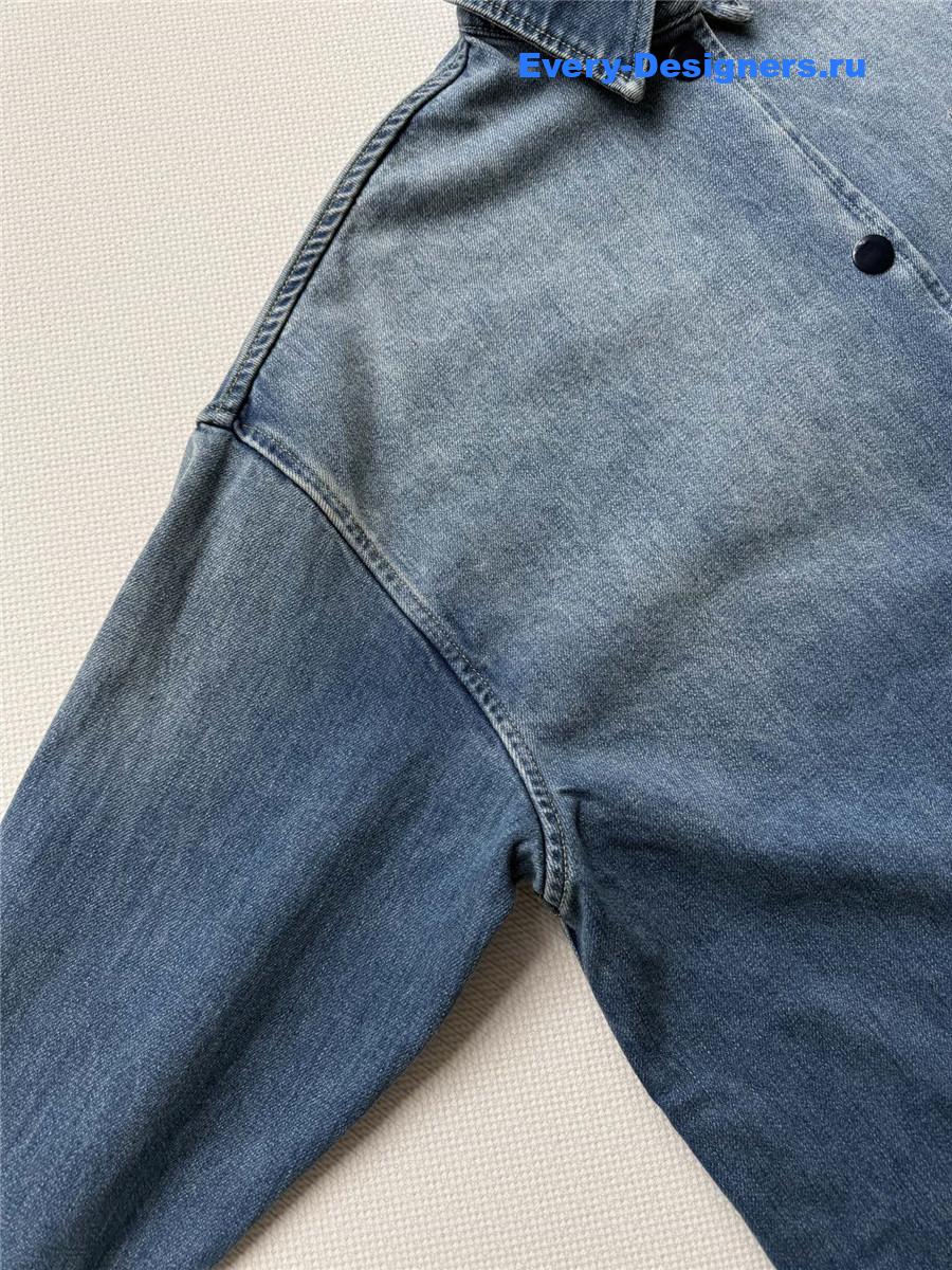 Pra*a oversize blue denim shirt