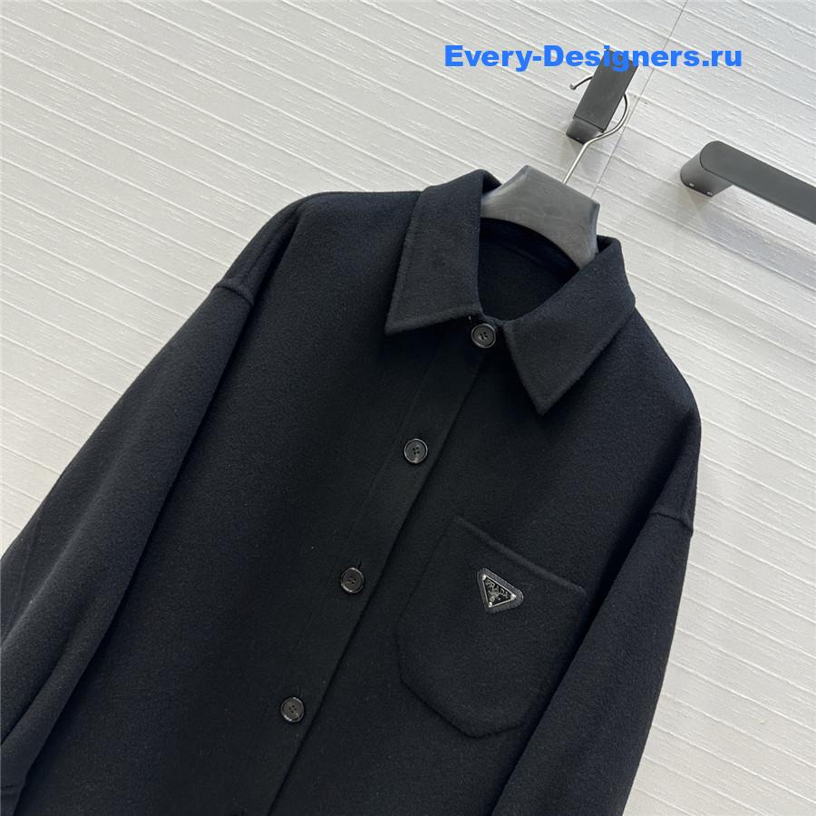 Pra*a bull denim shirt black