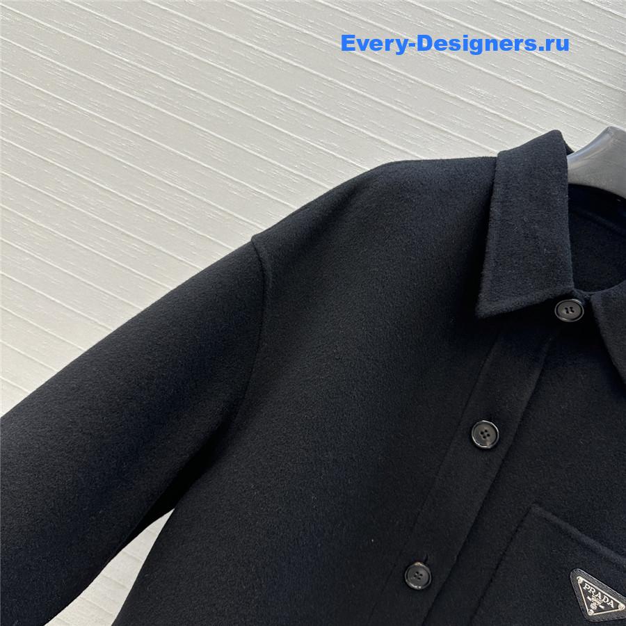 Pra*a bull denim shirt black