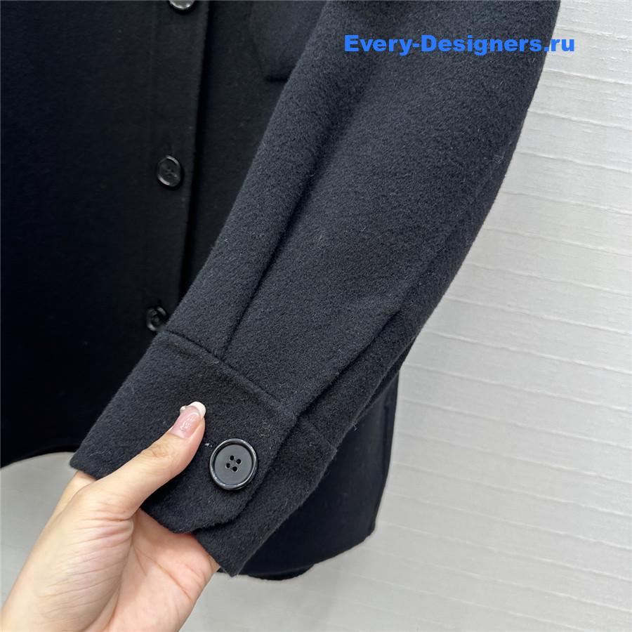 Pra*a bull denim shirt black