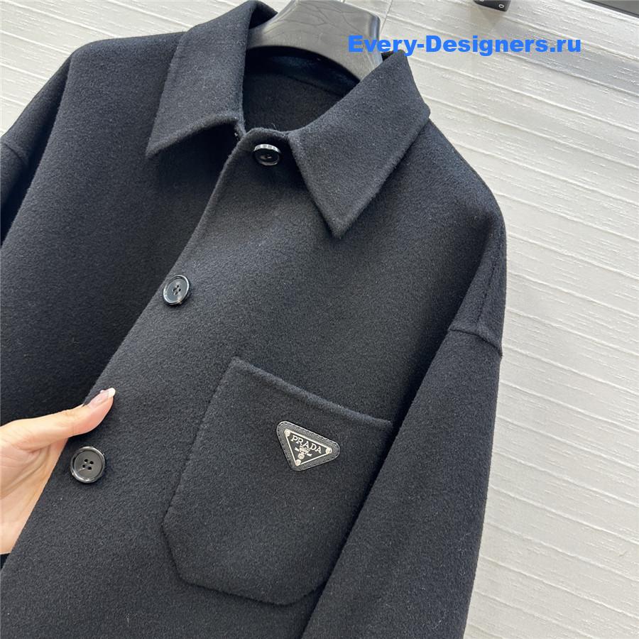 Pra*a bull denim shirt black