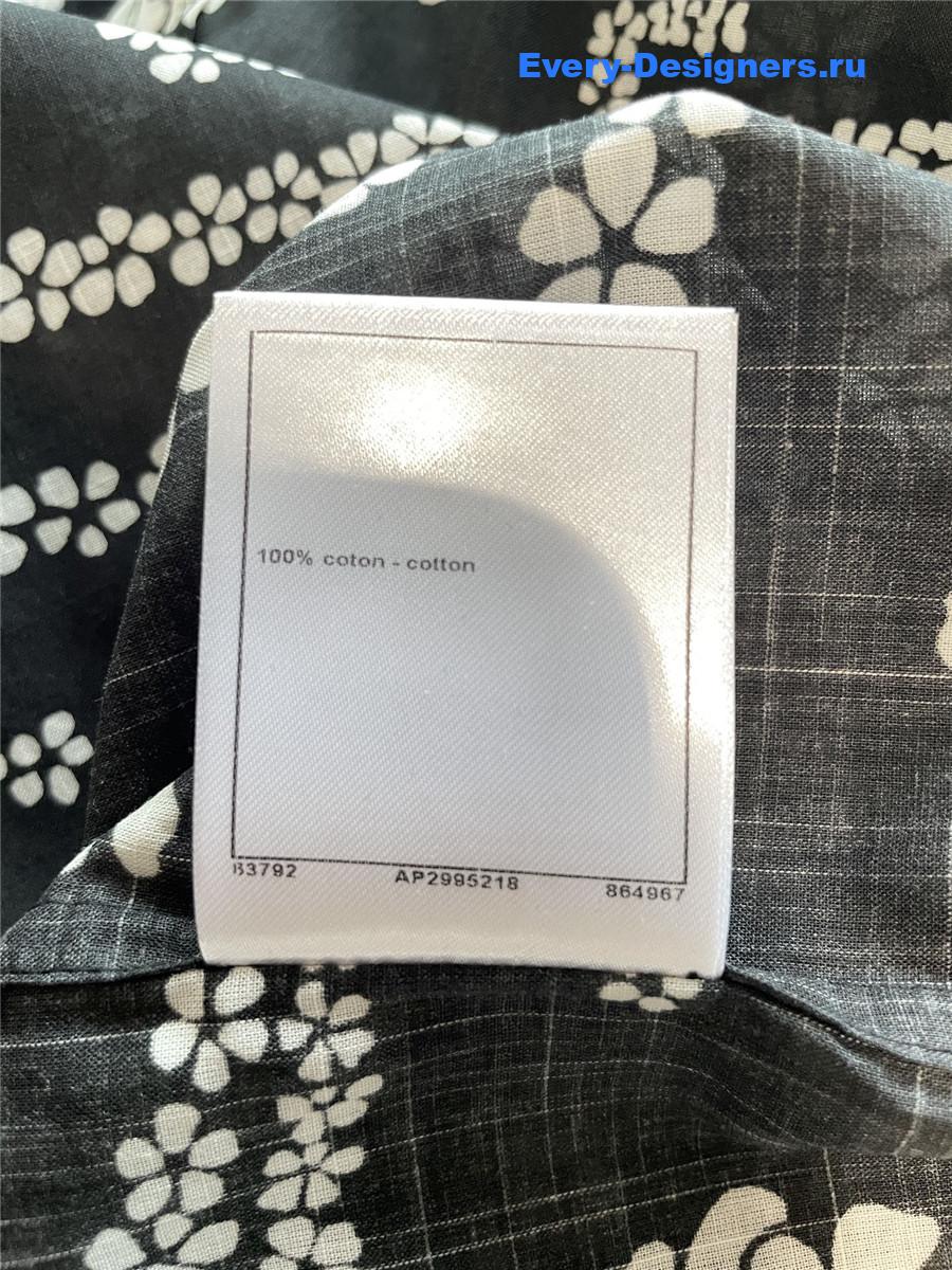 Ch**el black & white printed cotton voile shirt