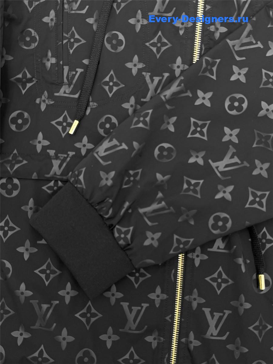 l0vis Vvtt0n black monogram windbreaker