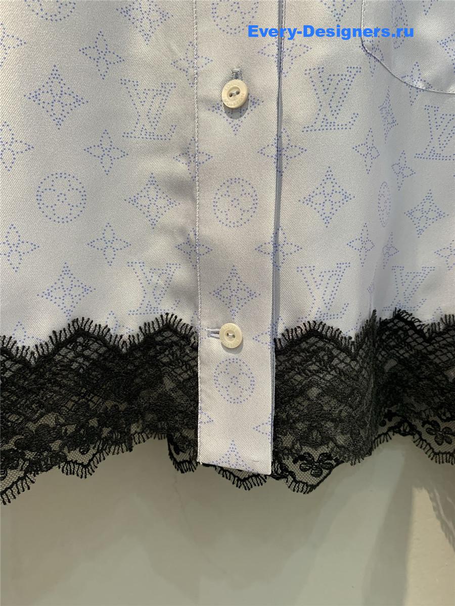 l0vis Vvtt0n mahina lace trim shirt