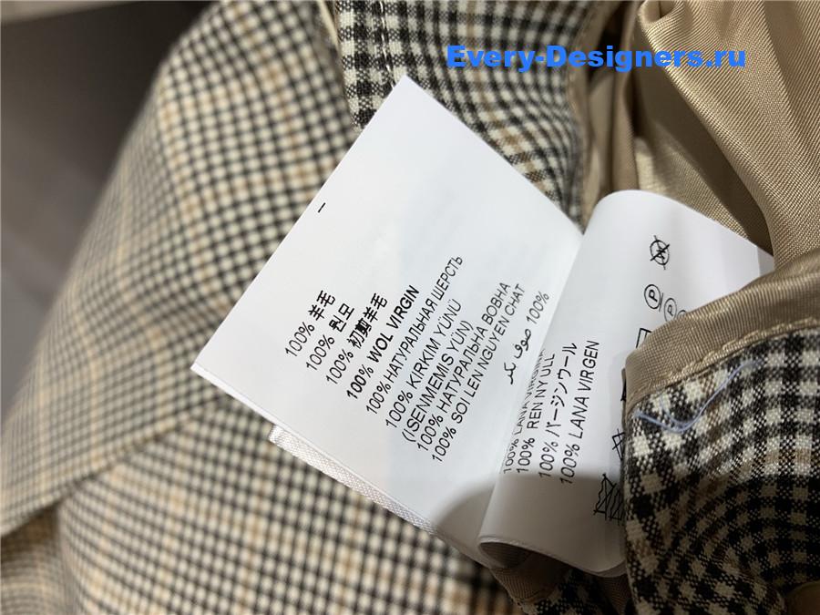 Miu Miu Cocoa Brown Checked Miniskirt