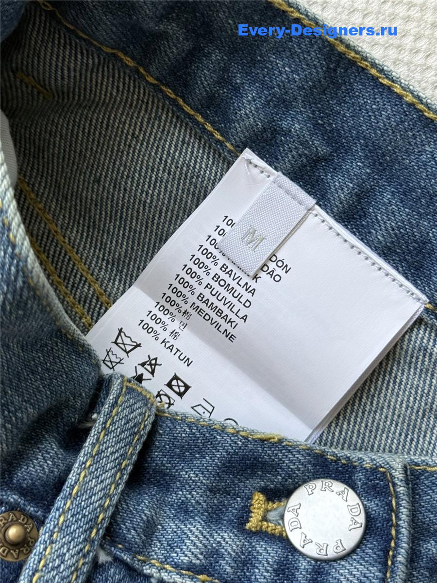 Pra*a high-rise denim shorts