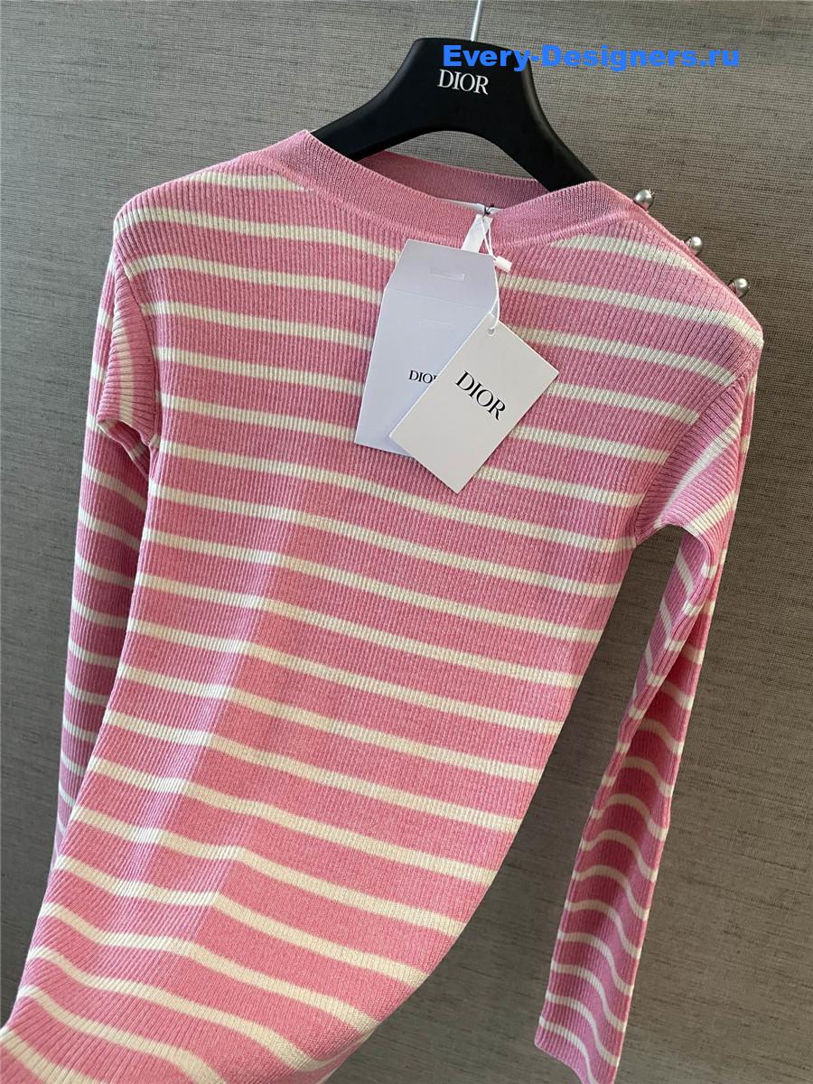 D10riviera striped linen-silk sweater