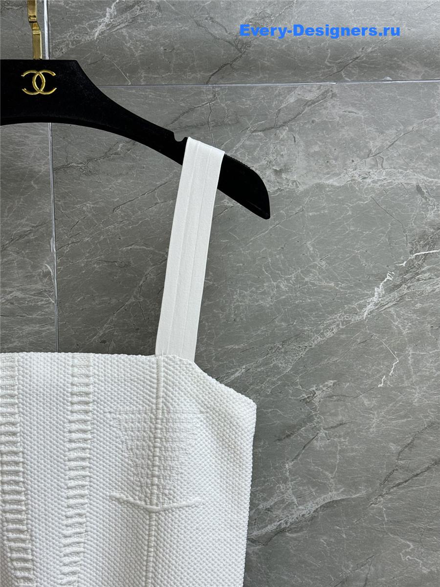 Ch**el black & white colorblock jumpsuit