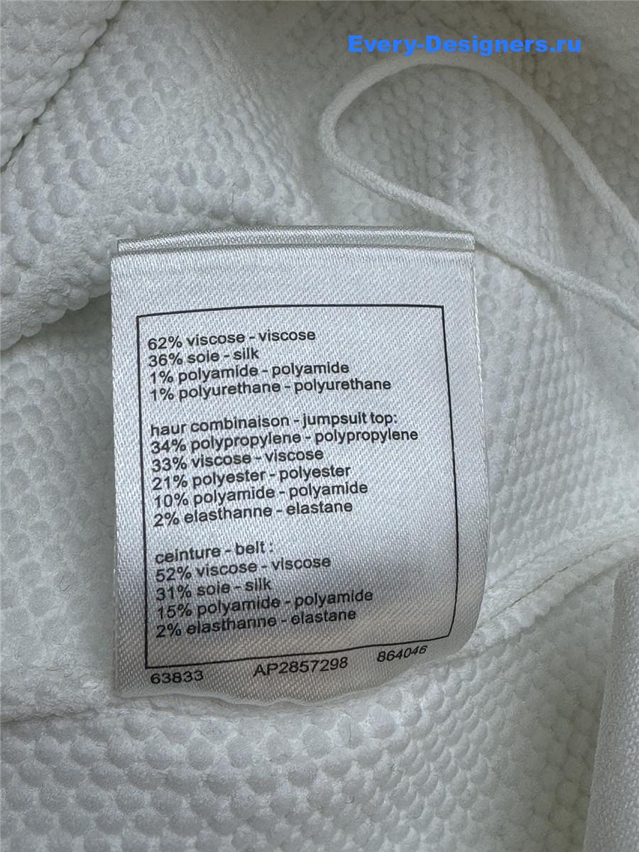 Ch**el black & white colorblock jumpsuit