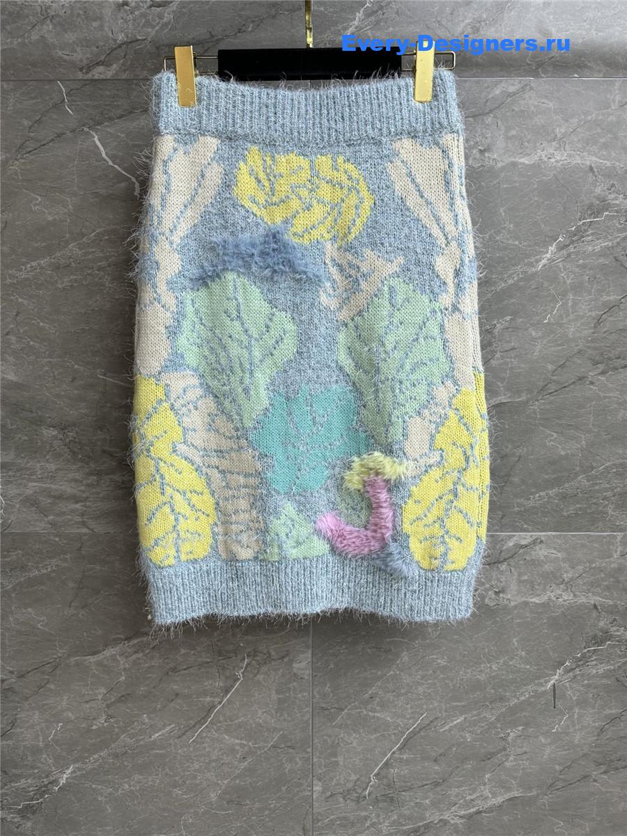 Ch**el colorful macaron skirt