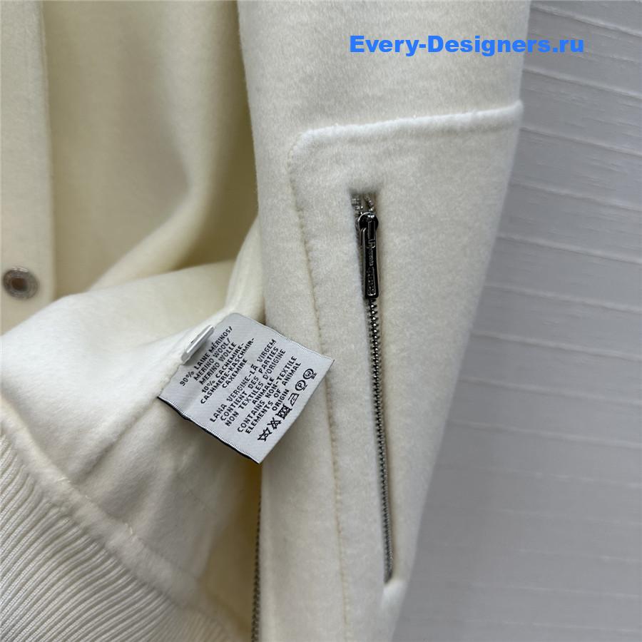 H**me5 sleeveless bomber jacket in off-white