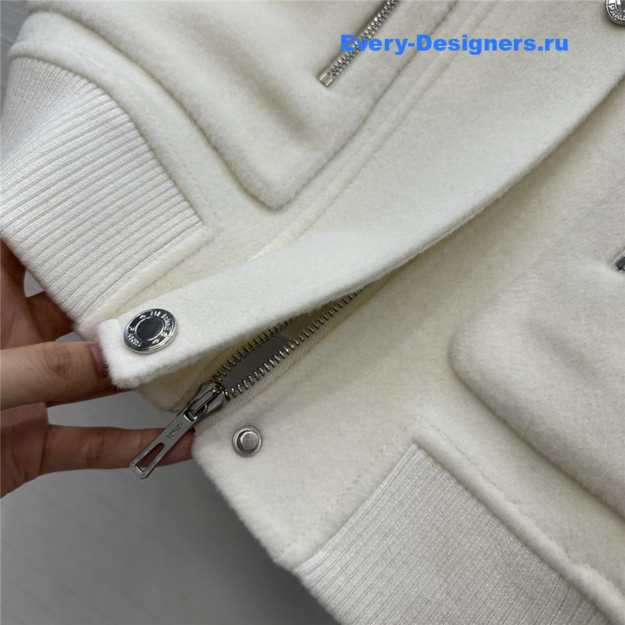 H**me5 sleeveless bomber jacket in off-white
